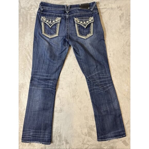 Women’s Vigoss Denim Jeans New York Slim Boot Rhinestones Size 9/10 - Picture 9 of 12